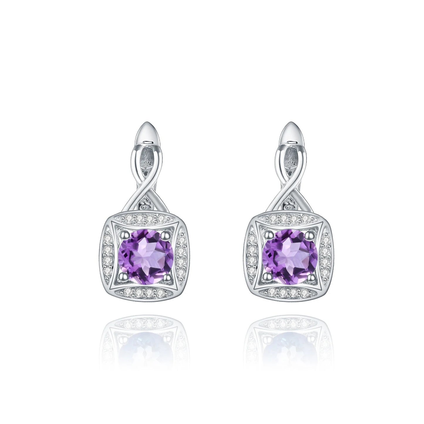Natural Sky Blue Topaz Infinity Drop Earrings | 925 Sterling Silver | Luxury Gold Palace