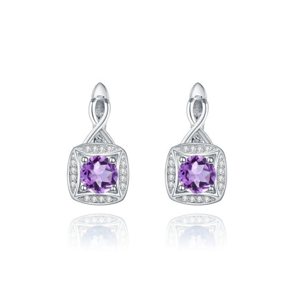 Natural Sky Blue Topaz Infinity Drop Earrings | 925 Sterling Silver | Luxury Gold Palace