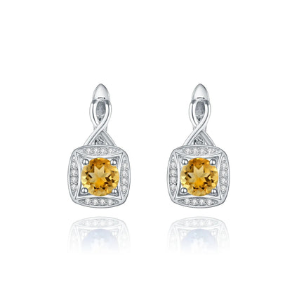 Natural Sky Blue Topaz Infinity Drop Earrings | 925 Sterling Silver | Luxury Gold Palace