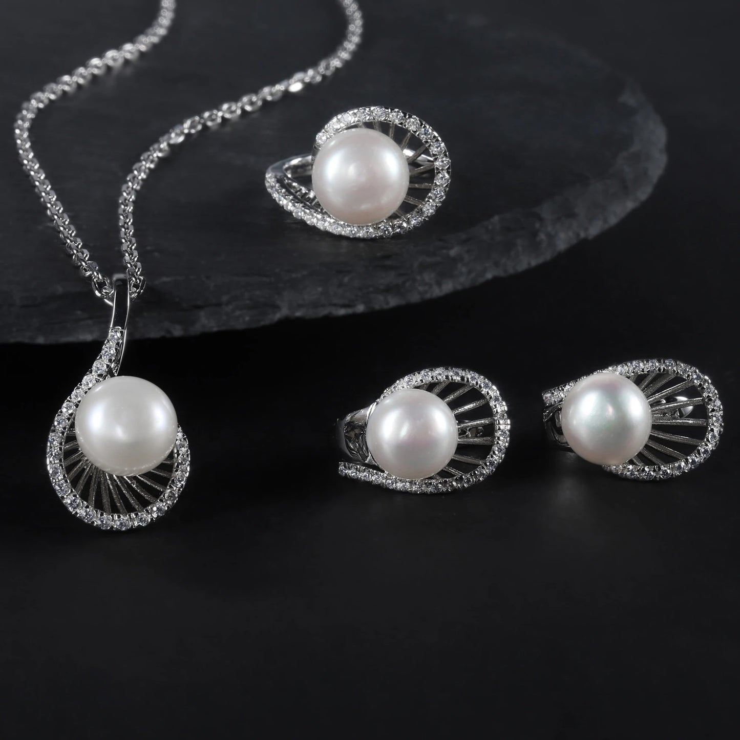 Classic 10mm Freshwater Pearl Pendant | 925 Sterling Silver | Luxury Gold Palace