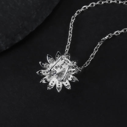Sunflower Freshwater Pearl Pendant | 10mm | 925 Sterling Silver | Luxury Gold Palace