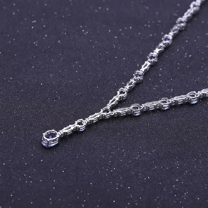 Mystic Quartz & Sky Blue Topaz Y-Necklace | 925 Silver | Bridal Jewelry