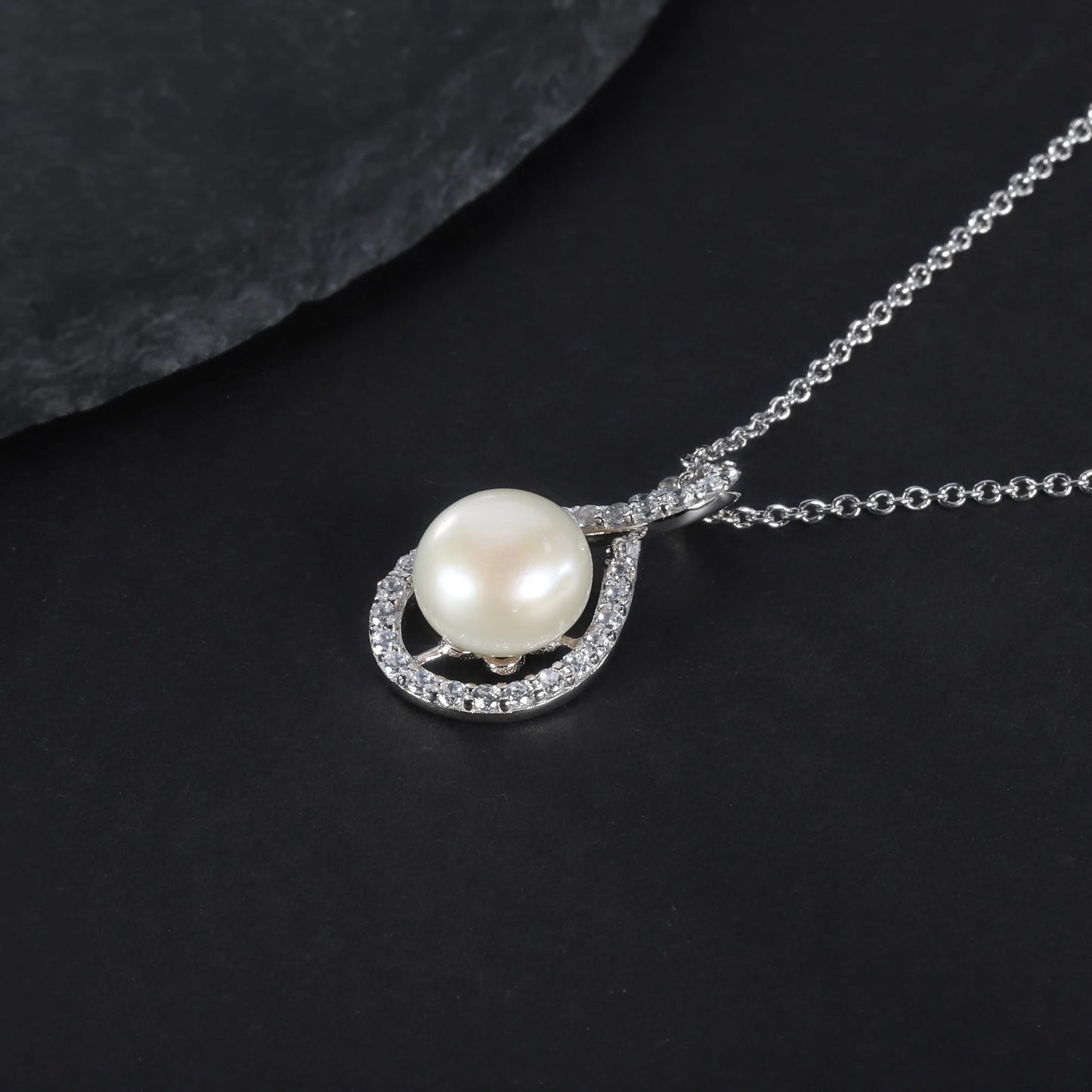 Infinity Freshwater Pearl Pendant | 10mm | 925 Sterling Silver | Luxury Gold Palace