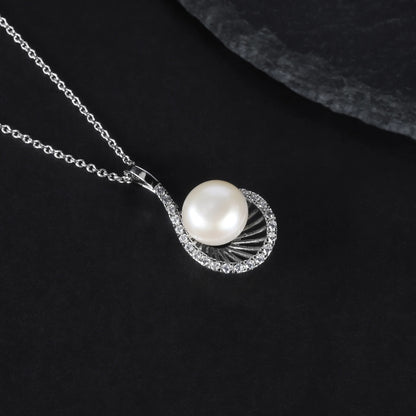 Classic 10mm Freshwater Pearl Pendant | 925 Sterling Silver | Luxury Gold Palace