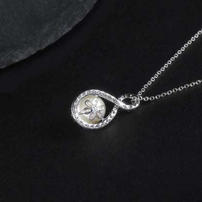 Infinity Freshwater Pearl Pendant | 10mm | 925 Sterling Silver | Luxury Gold Palace