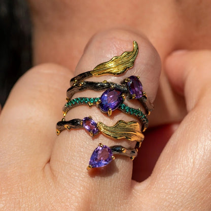 Vintage Neo-Gothic Amethyst Ring | 925 Sterling Silver (2.26Ct)